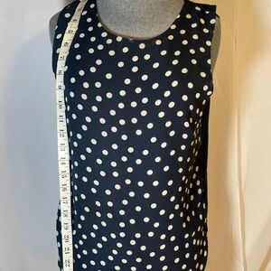 Forever 21 Black and Blue Polka Dot Tank Top